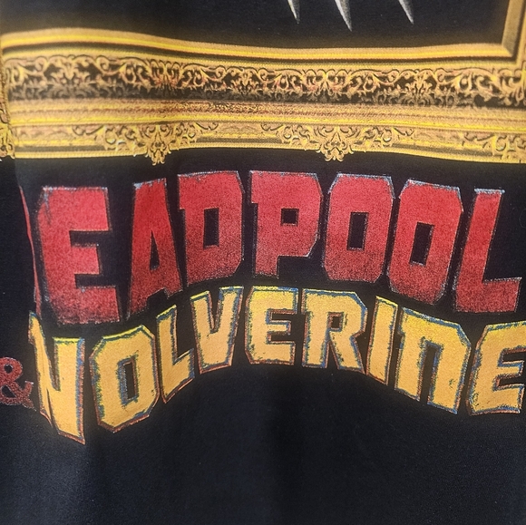 MENS DEADPOOL & WOLVERINE BLACK SHORT SLEEVE TEE SHIRT.  NWT.  MSRP $14.99. - Picture 4 of 5
